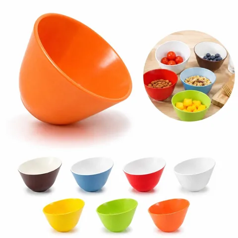 Ceramic Salad Bowl with Slanted Edge, 18.6 oz, 2