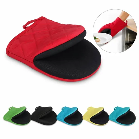Cotton Heat-Resistant Oven Mitt with Pocket-Resistant Grip 2