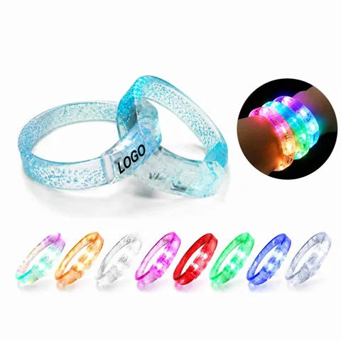 LED Flashing Acrylic Bracelet for Night Visibility & Fun
