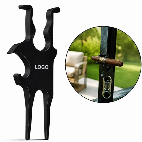 Magnetic Golf Multi-Tool with Cigar Holder and Bottle Opener