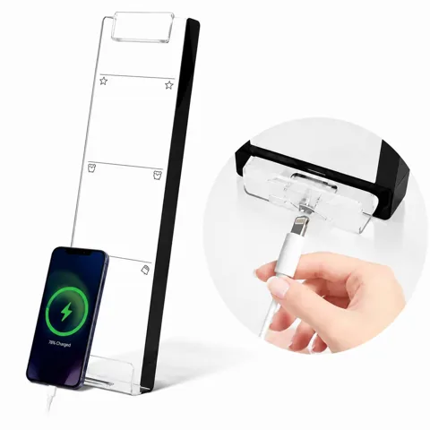 Acrylic Monitor Memo Board with Magnetic Clip for Notes 2