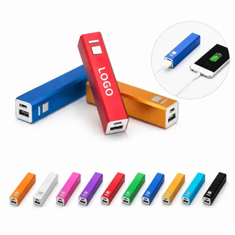 Compact Aluminum Power Bank 2200mAh USB Portable Charger