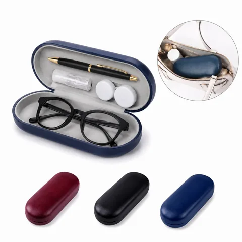 2-in-1 Leather Eyewear Case Kit for Contact Lenses & Glasses 2