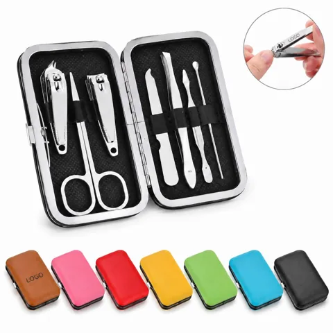 7-Piece Stainless Steel Manicure Set with Travel Case