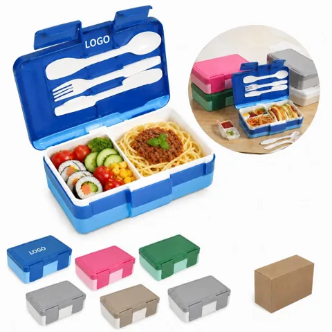 Leak-Proof Bento Box with Compartments for Meal Prep