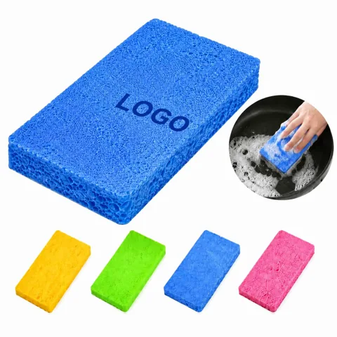 Eco Wood Pulp Cleaning Sponge, Expanding Dish Scrubber for Everyday Use