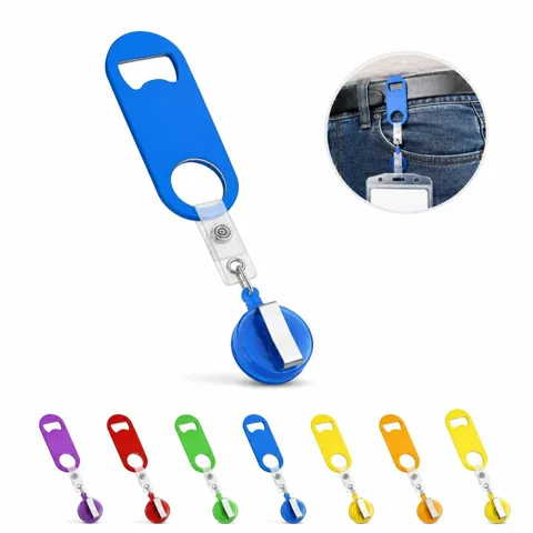 Retractable Badge Reel with Built-in Bottle Opener 2