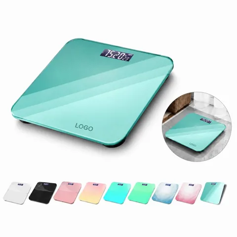 Precision Tempered Glass Bath Scale, 400 lb Digital Body