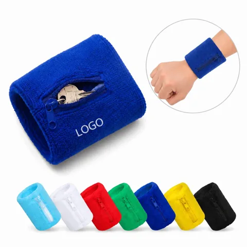 Moisture-Wicking Zippered Sweatband Wallet for Running & Gym