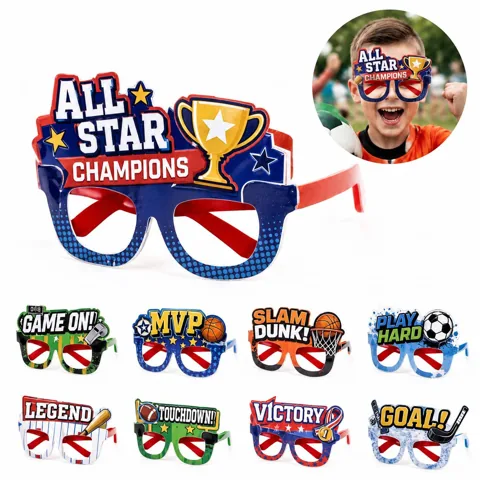 Felt Soccer Fan Glasses with UV-Resistant Lenses 2