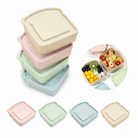 Eco Wheat Straw Food Container with Airtight Lid 2