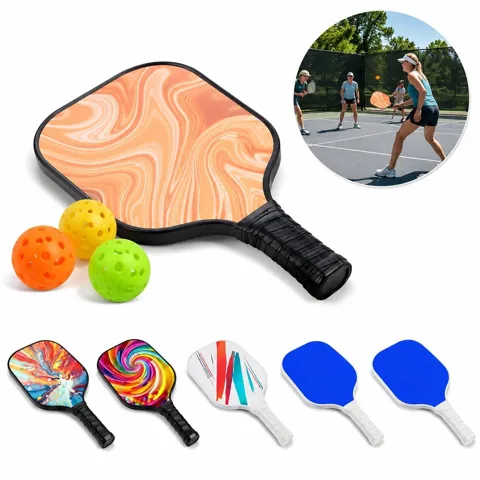 Carbon Fiber Pickleball Set with Polymer Core Paddles 2