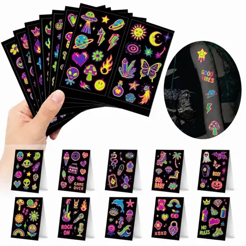 Custom Glow-in-the-Dark Temporary Tattoo for Body Art 2