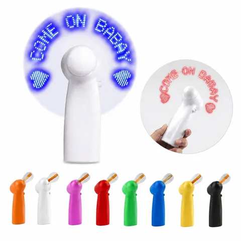 Custom LED Message Cooling Fan with Strap, Rechargeable 2