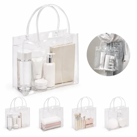 Transparent PVC Tote Bag with Reinforced Handles, 2
