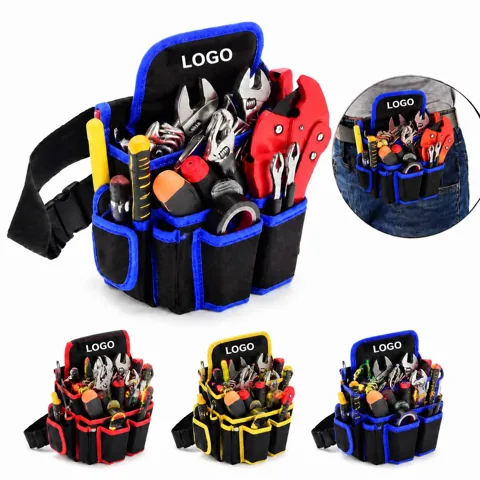 Multifunctional Waist Tool Belt with LED Light and Knife
