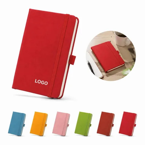 A6 PU Hardcover Lined Notebook, Pocket Journal for Notes