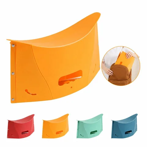 Portable Folding PVC Stool with Collapsible Metal Frame 2