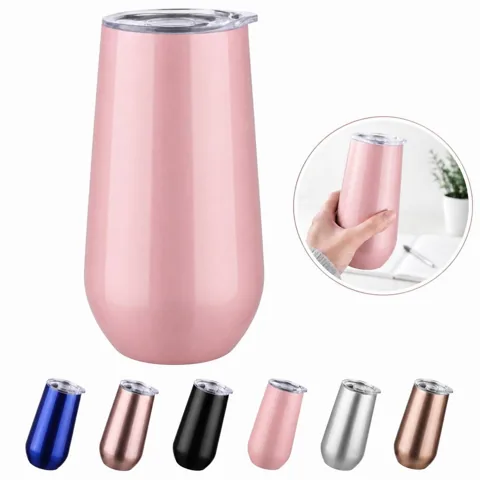 6 oz Insulated Stemless Champagne Flute, Double-Wall Vacuum 2