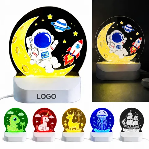 USB-Lit Acrylic Message Board with 7-Color Pen