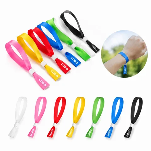 Customizable Waterproof Polyester Ribbon Wristbands for Everyday Use