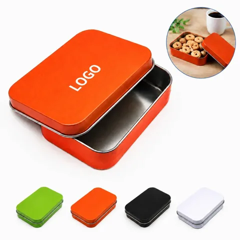 Customizable Rectangle Tin Box for Storage and Organization