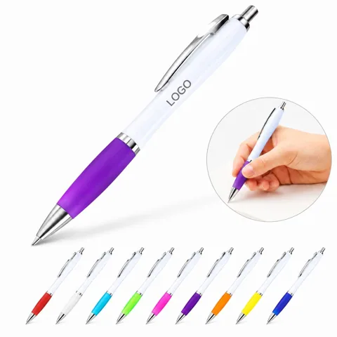 Plastic Push-Button Ballpoint Pen for Smooth Writing