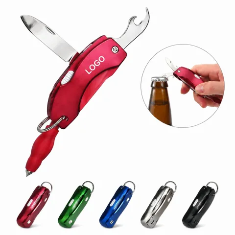 5-in-1 Tactical Pen with LED Flashlight, Stylus & Level 1
