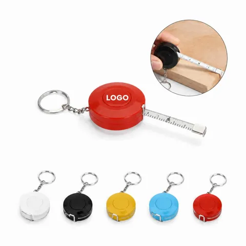 Mini Keychain Tape Measure with Retractable Dual-Unit Scale