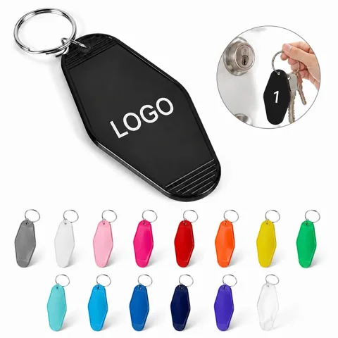Vintage ABS Hotel Key Tag with Sturdy Key Ring