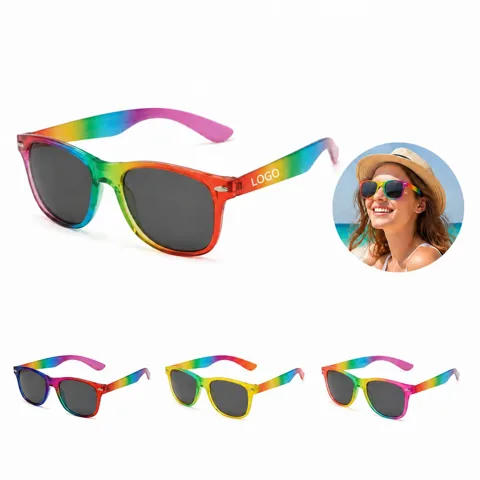 UV400 Rainbow Sunglasses for Adults with Lightweight Frame