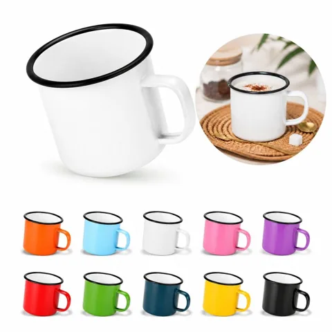 Steel Enamel Campfire Mug 12 oz, Chip-Resistant for Outdoor 2