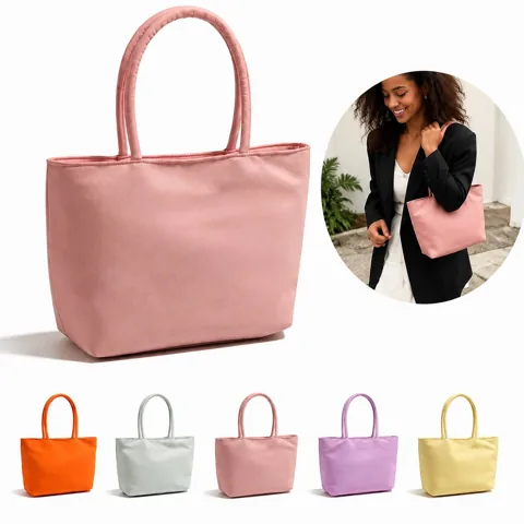 Mini Pastel Candy Tote Bag with Zip Closure 2