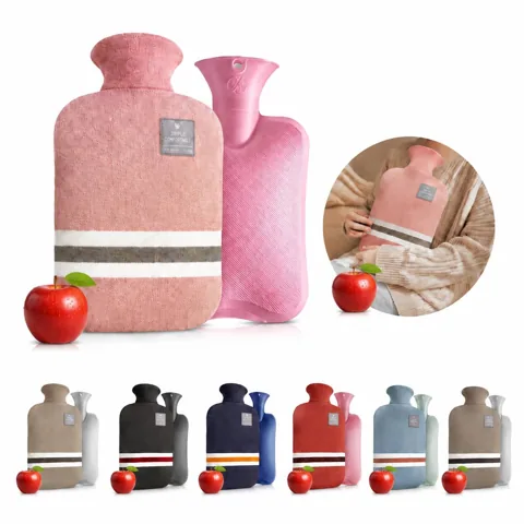 Eco PVC Hot Water Bottle with Knitted Cover 2