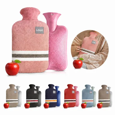 Eco PVC Hot Water Bottle with Knitted Cover