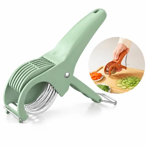 Hangable Fruit & Veggie Slicer with Stainless Steel Grid 2