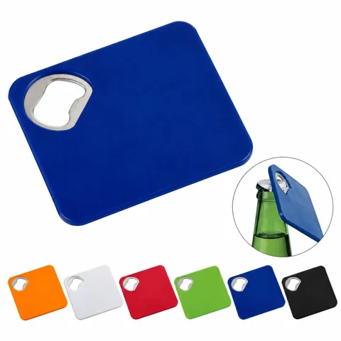 2-in-1 Custom Logo Coaster with Bottle Opener 2