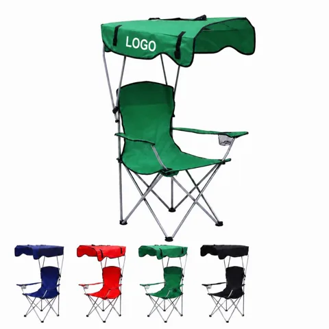 Portable Camping Chair with Detachable Sunshade Canopy