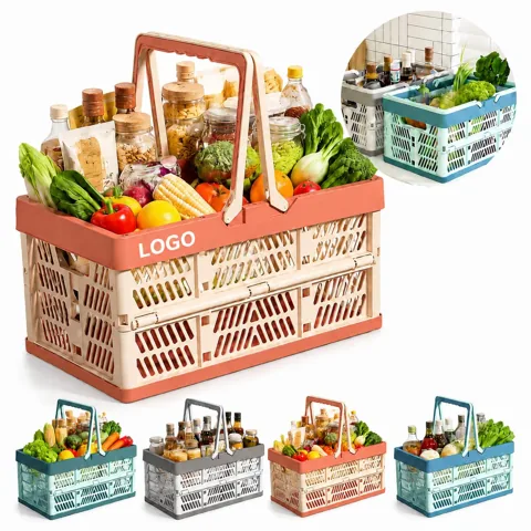 Foldable Picnic Basket with Sturdy Handles for Outdoor