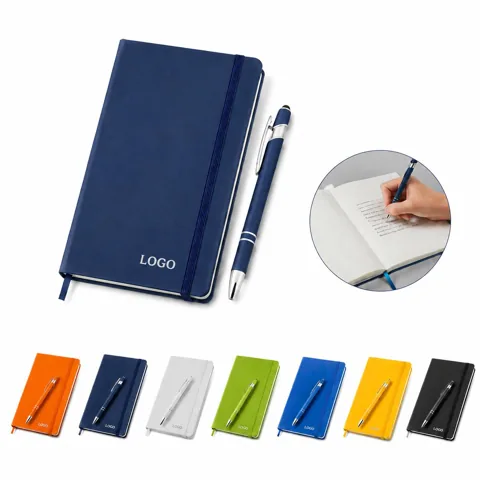 PU Notebook & Stylus Set with Soft Cover and Pen Loop