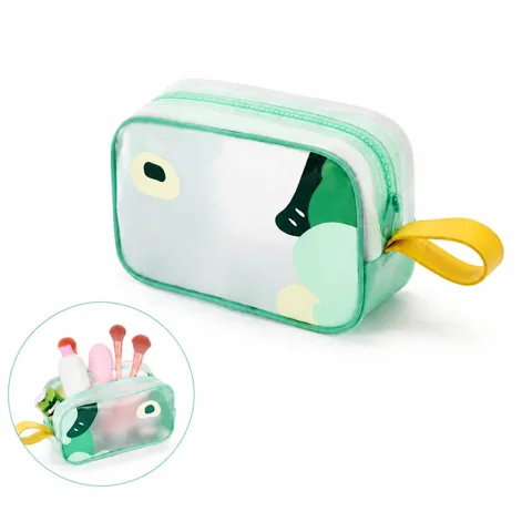Waterproof TPU Cosmetic Pouch with Clear Large Capacity 2