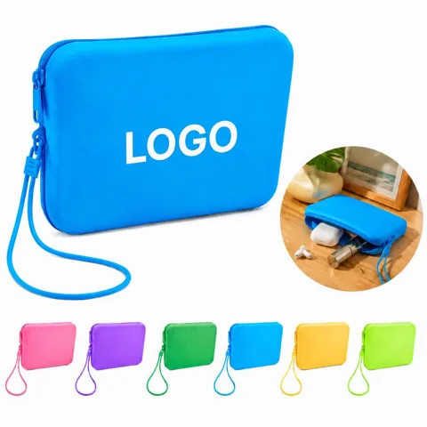 Silicone Toiletry Bag Water-Resistant Square Travel 1