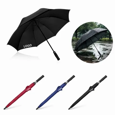 Rust-Proof Automatic Open Umbrella, 27 Inch Straight Handle