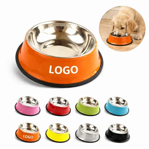 Stainless Steel Anti-Slip Pet Bowl for Dogs Cats, Non-Skid