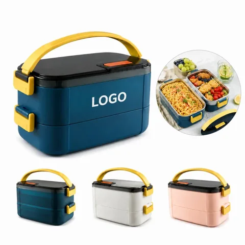 Stainless Steel Insulated Lunch Box Large Capacity Double