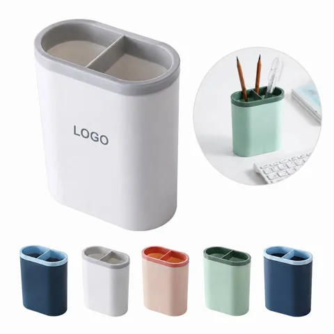 PP Pencil Holder with Multiple Compartments for Desk