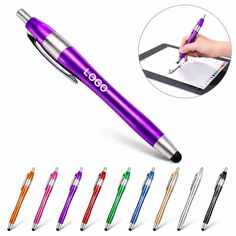 2-in-1 Stylus Ballpoint Pen with Touchscreen Tip