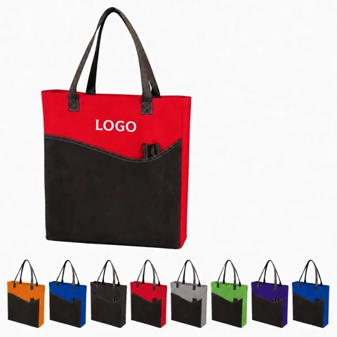 Eco-Friendly Non-Woven Tote Bag with Front Pocket