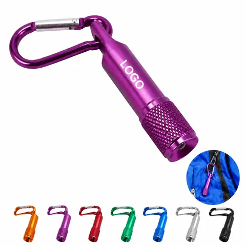Mini Aluminum LED Keychain Flashlight with Push Button
