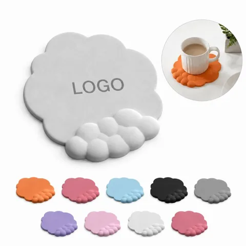 Ergonomic Waterproof Leather Mouse Pad with Cloud Wrist